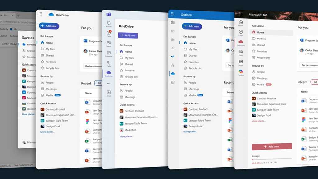 new onedrive for web interface in outlook teams microsoft 365